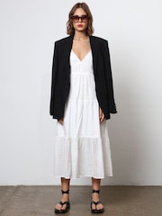 Religion White 100% Cotton Strappy Maxi Summer Dress - Image 6 of 7