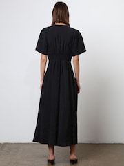 Religion Black Handkerchief Hem Maxi Dress in Soft Modal - Image 3 of 6