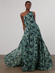 Religion Green One Shoulder Maxi Dress With Full Skirt - Image 1 of 6