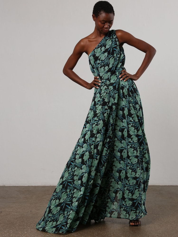 Grün - Religion One-Shoulder-Maxikleid - Bild 2 von 6 Grün - Religion One-Shoulder-Maxikleid - Bild 2 von 6
