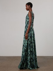 Religion Green One Shoulder Maxi Dress With Full Skirt - Image 4 of 6
