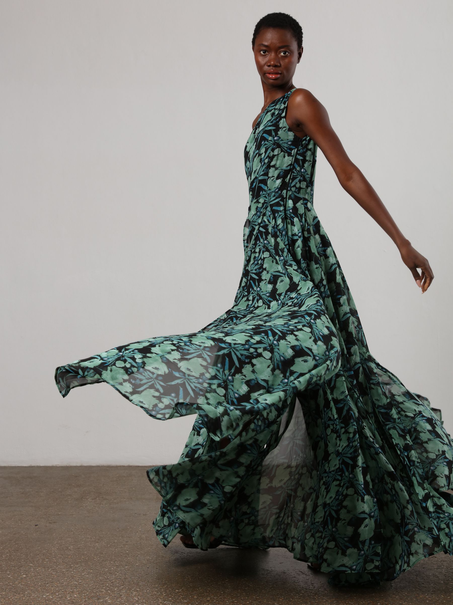 Buy Religion Green One Shoulder Maxi Dress With Full Skirt from Next Luxembourg