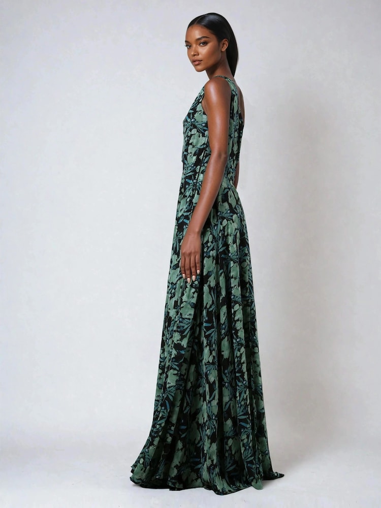 Religion Green One Shoulder Maxi Dress With Full Skirt - Image 5 of 5