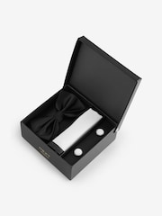 Black Bow Tie Pocket Square And Cufflinks Gift Box Set - Image 7 of 8
