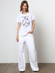 Religion White Oversized 100% Cotton T-Shirt with Revolution Peace Artwork - Image 1 of 6