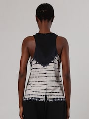 Religion Black Halterneck Eris 100% Cotton Vest with Tie Dye and Beading - Image 3 of 6