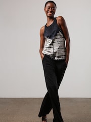 Religion Black Halterneck Eris 100% Cotton Vest with Tie Dye and Beading - Image 5 of 6