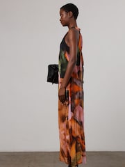 Religion Orange Halterneck Maxi Dress in Abstract Print - Image 5 of 6