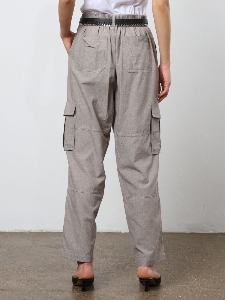 Religion Natural Linen Mix Cargo Utility Trousers - Image 2 of 7