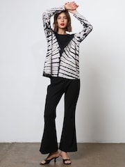 Religion Black Oversized l/s Eris T-Shirt in Monochrome Tie dye - Image 4 of 8