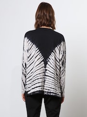 Religion Black Oversized l/s Eris T-Shirt in Monochrome Tie dye - Image 5 of 8