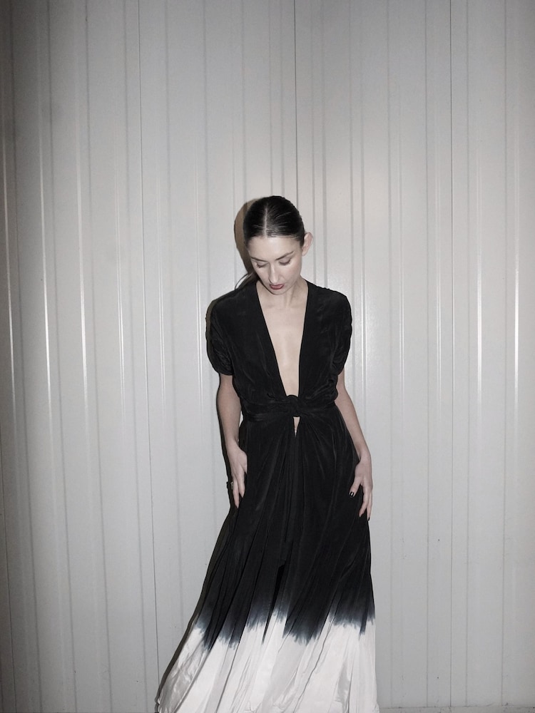 Religion Black Tie Dye Delight Wrap Dress With Full Skirt - Image 1 of 8