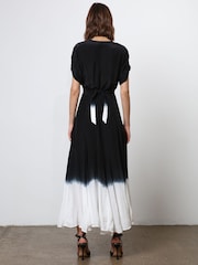 Religion Black Tie Dye Delight Wrap Dress With Full Skirt - Image 6 of 8