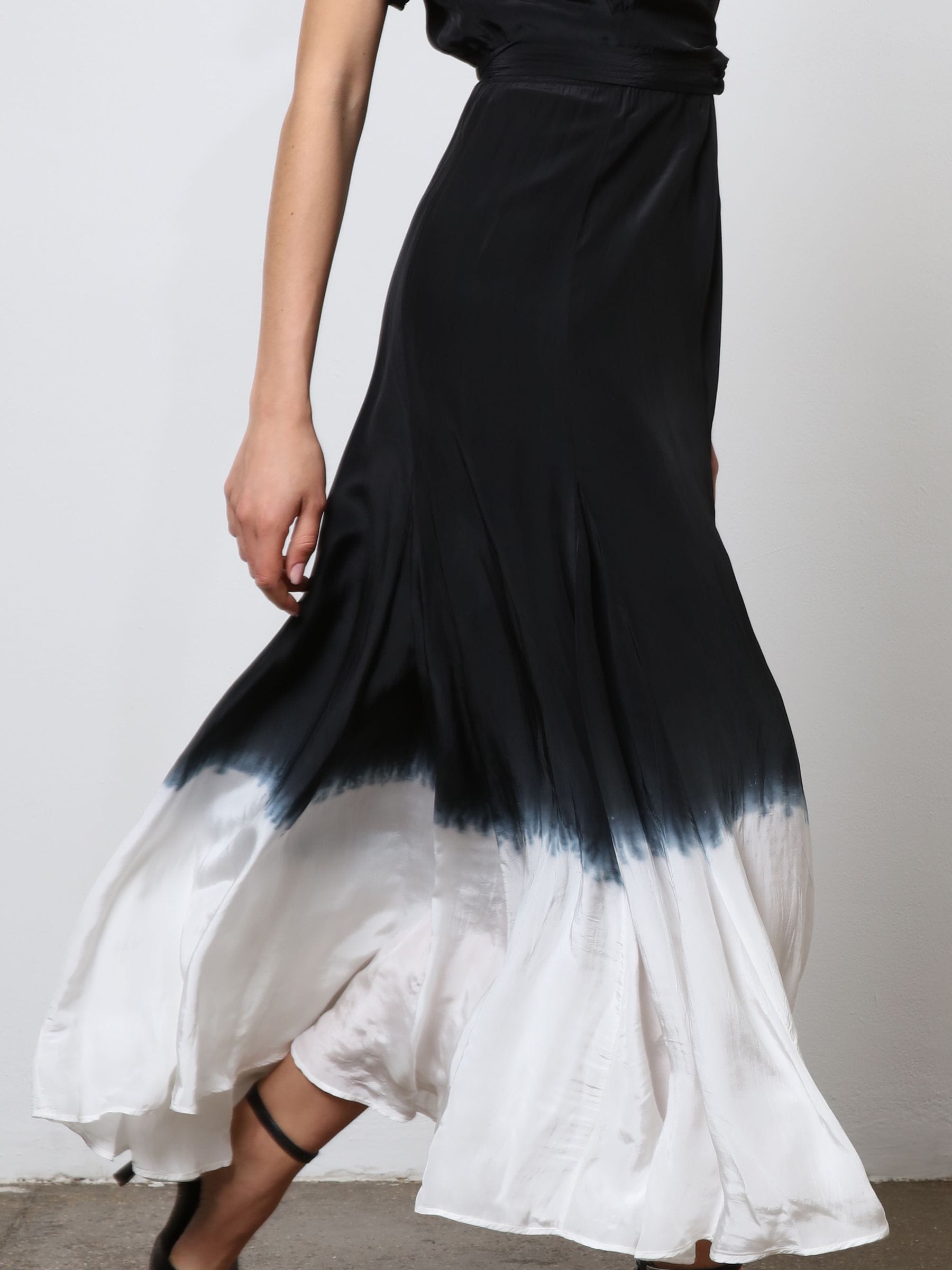 White wrap dress maxi skirt best sale