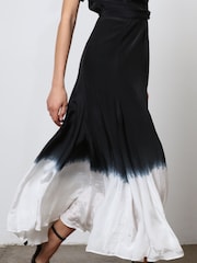 Religion Black Tie Dye Delight Wrap Dress With Full Skirt - Image 7 of 8