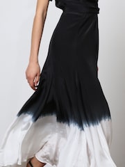 Religion Black Tie Dye Delight Wrap Dress With Full Skirt - Image 8 of 8