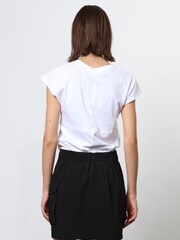 Religion White Cute Fitted Club 100% Cotton T-Shirt with Floral Design - Image 5 of 6