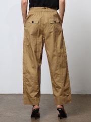 Religion Brown Wide Lege Cargo Trousers in Soft Cotton - Image 2 of 7