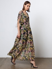 Religion Natural Maxi Dress With Tiered Skirt in Beautiful Prints - Image 2 of 8