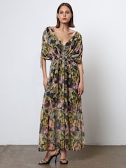 Religion Natural Maxi Dress With Tiered Skirt in Beautiful Prints - Image 4 of 8