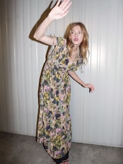 Religion Natural Maxi Dress With Tiered Skirt in Beautiful Prints - Image 7 of 8