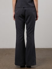 Religion Grey Pinstriped Eide Leg Sharp Trousers - Image 3 of 7