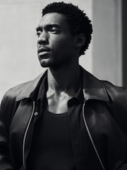 Reiss Bordeaux Carletton Leather Zip-Through Collared Bomber Jacket - Image 6 of 9