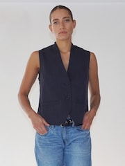 Religion Grey Pinstriped Sharp Waistcoat - Image 2 of 6