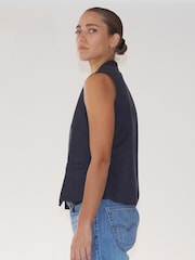Religion Grey Pinstriped Sharp Waistcoat - Image 3 of 6