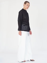 Religion Black Loose Fitting Shirt With Drawstring Waist - Image 4 of 6