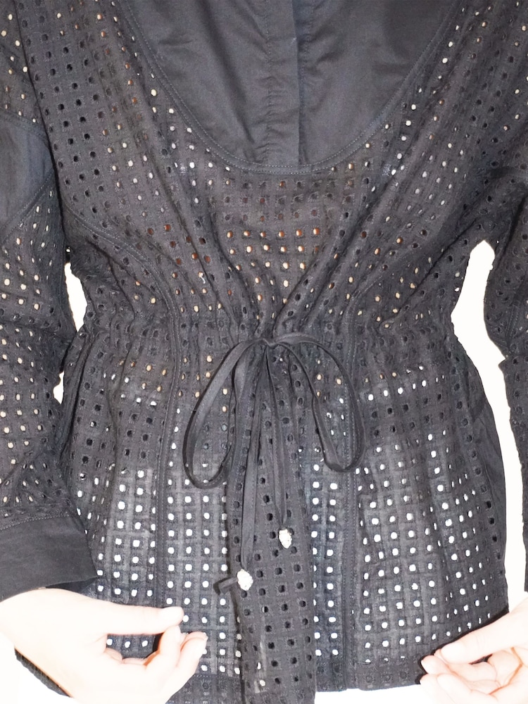Religion Black Loose Fitting Shirt With Drawstring Waist - Image 6 of 6