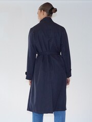 Religion Grey Long Pinstriped Belted Sharp Jacket - Image 3 of 8