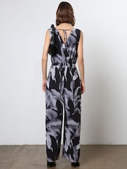 Religion Black Wide Leg Jumpsuit With Wrap Detail Top - Image 3 of 6