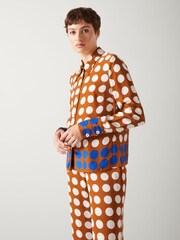 LK Bennett Elise Caramel, And Graphic Spot Shirt - Image 1 of 4