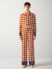 LK Bennett Elise Caramel, And Graphic Spot Shirt - Image 2 of 4