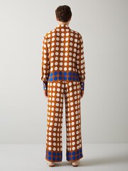 LK Bennett Elise Caramel, And Graphic Spot Shirt - Image 3 of 4