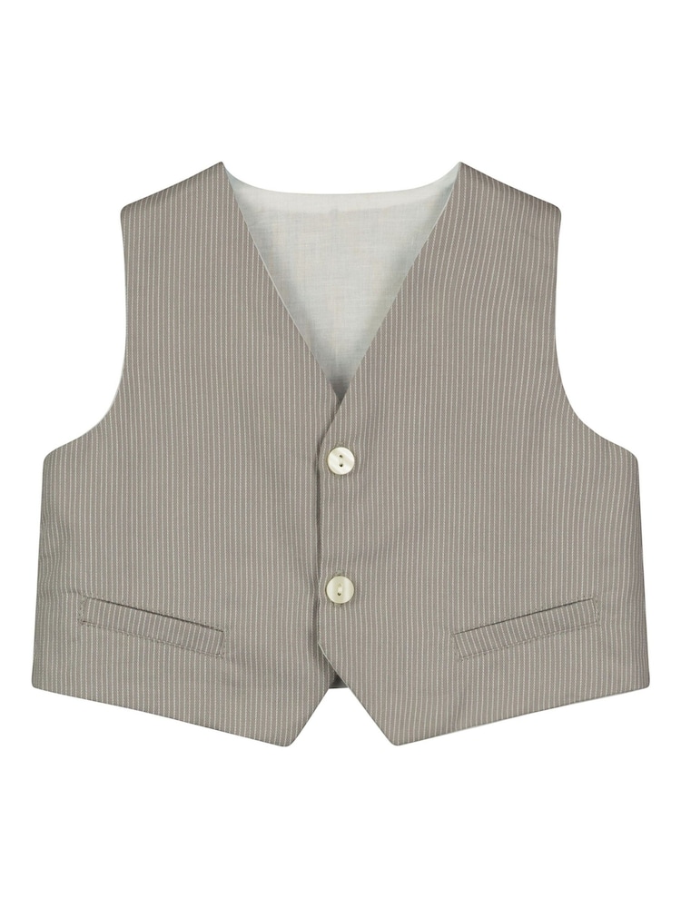 Emile Et Rose Natural 100% Cotton Shirt, Waistcoat and Short 3 Piece Set - Image 5 of 5