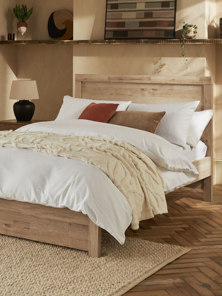 Light Oak Effect Bronx Wooden Bed Frame - Image 1 of 6