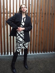 Religion Cream Tiered a Line Midi Dress in Abstract Print - Image 7 of 7