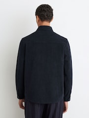 Reiss Navy Townie Corduroy Twin-Pocket Overshirt - Image 5 of 6