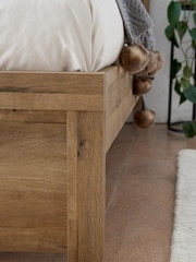Oak Effect Bronx Wooden Bed Frame - Image 5 of 7