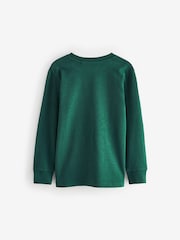 зелений/Grey/екрю/синій - Затишні футболки з довгим рукавом 4 Pack (3-16роки) - Image 6 of 8