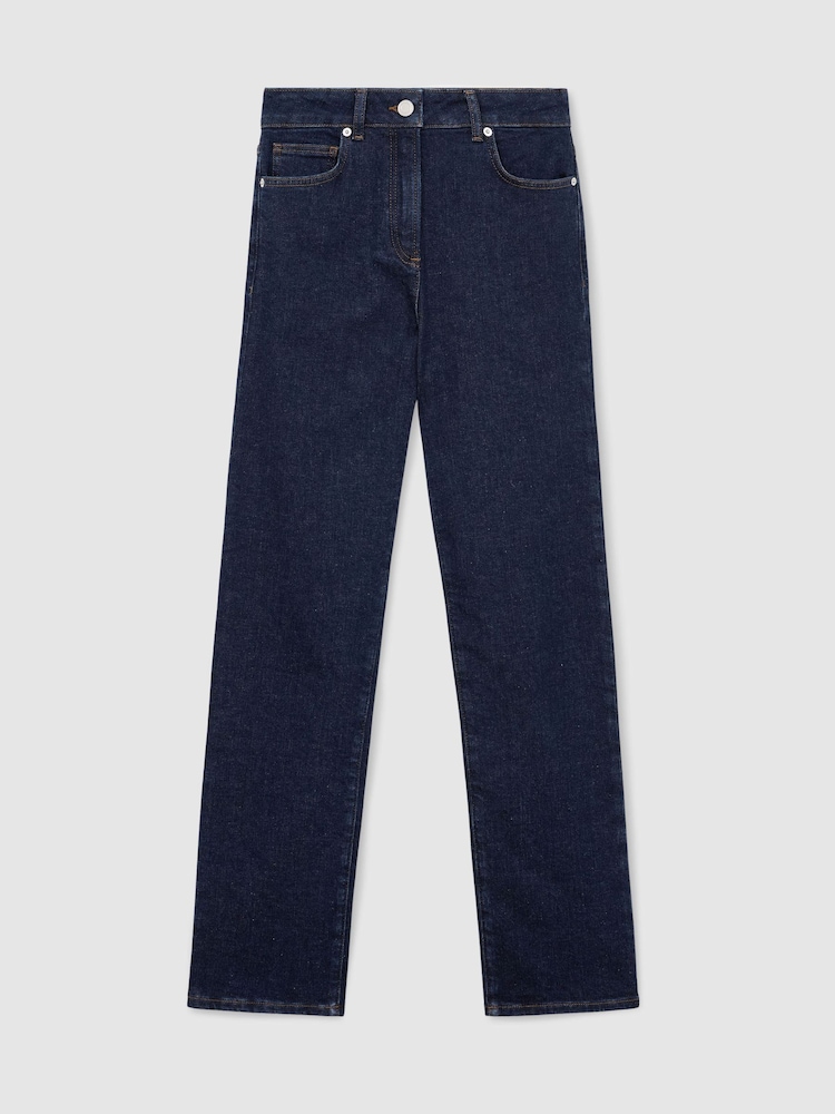 Reiss Dark Blue Isabel Slim-Leg Mid-Rise Jeans - Image 2 of 7 Reiss Dark Blue Isabel Slim-Leg Mid-Rise Jeans - Image 2 of 7