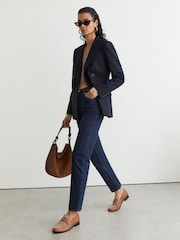 Dunkelblau - Reiss Isabel Slim-Fit Jeans mit mittelhohem Bund - Bild 8 von 9