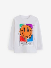 Marineblau/Weiß/Grau mit Graffiti - Langarm-T-Shirts mit Grafik aus 100 % Baumwolle im 3er-Pack (3–16 J.) - Bild 5 von 7