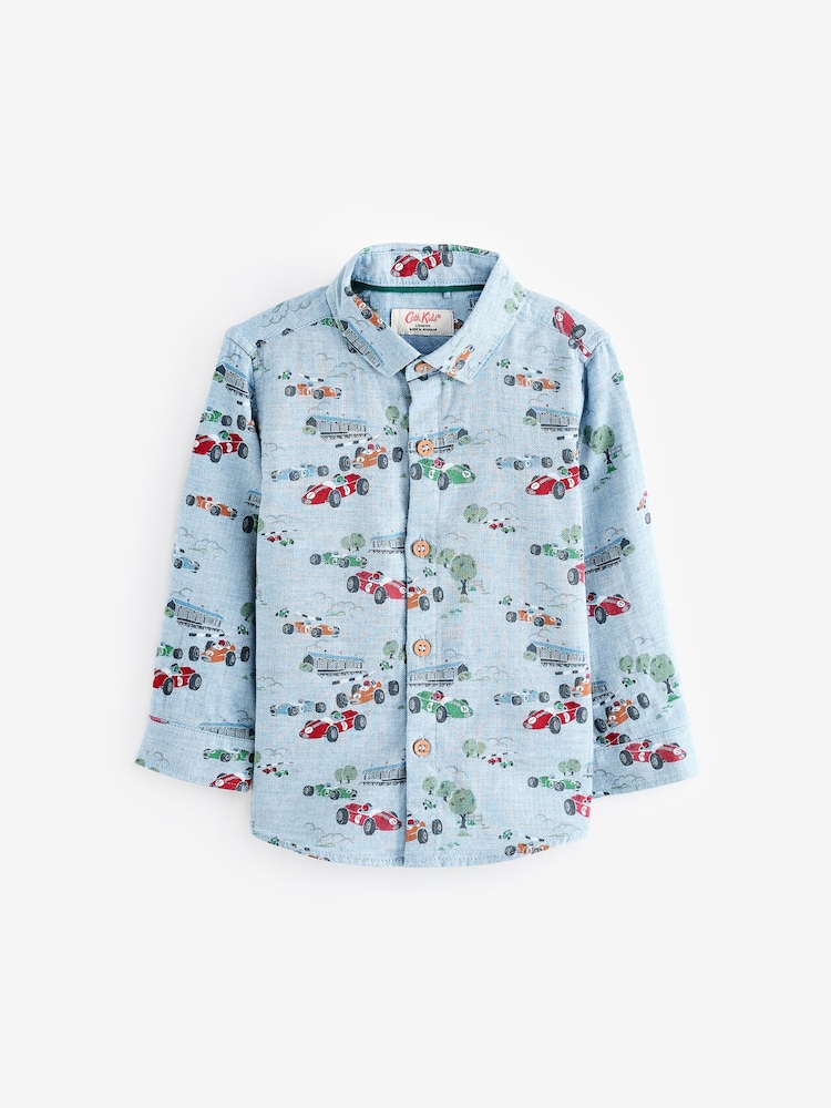 Cath Kidston Blue Print 100% Cotton Shirt (3mths-7yrs) - Image 2 of 5