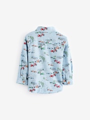 Cath Kidston Blue Print 100% Cotton Shirt (3mths-7yrs) - Image 3 of 5