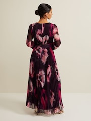 Phase Eight Purple Petite Petite Isadora Rose Printed Maxi Dress - Image 2 of 6
