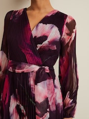 Phase Eight Purple Petite Petite Isadora Rose Printed Maxi Dress - Image 5 of 6