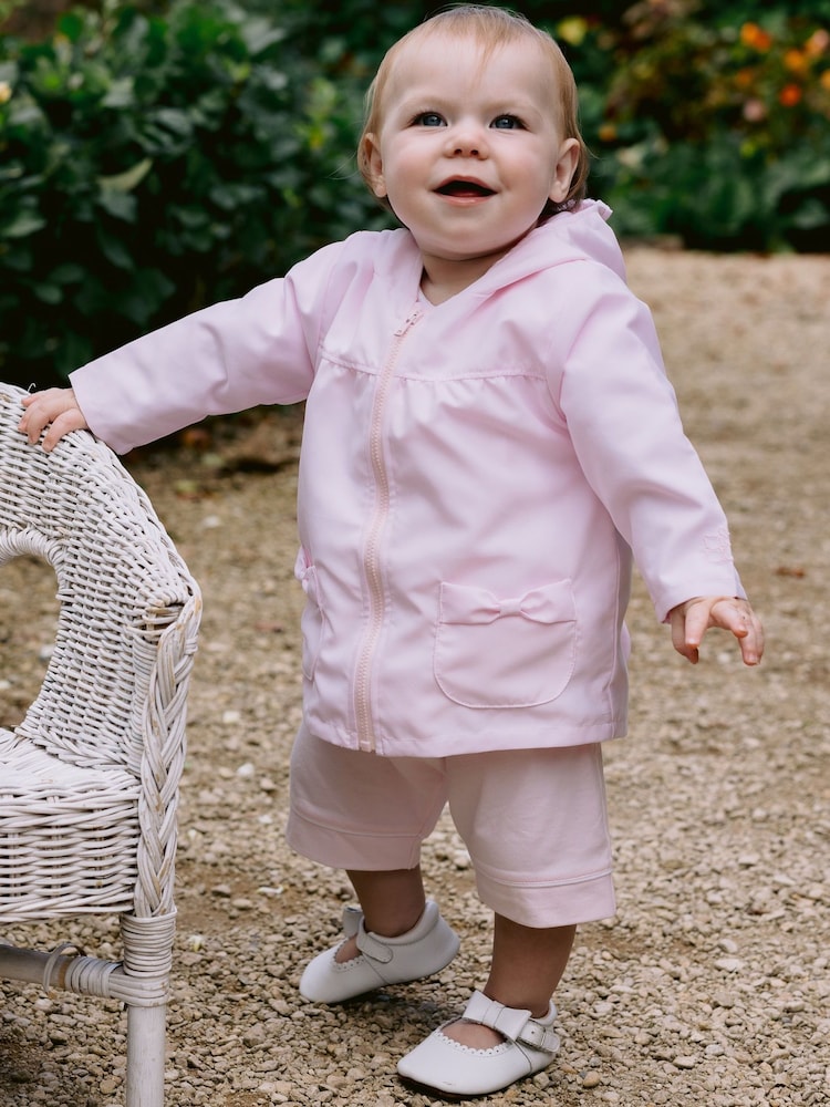 Emile et Rose Pink Jacket with back emb bunny & bow pockets - Image 1 of 3